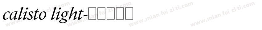 calisto light字体转换